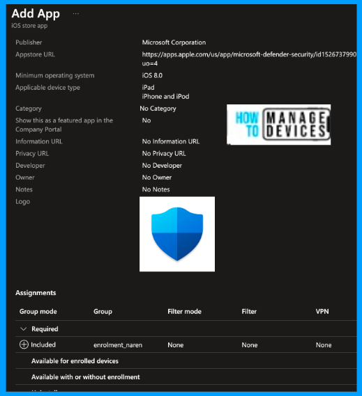 Onboard iOS/iPadOS devices to Microsoft Defender for Endpoint Fig: 5