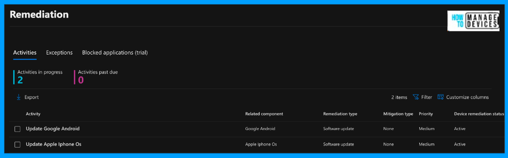 Remediate Vulnerabilities identified by Microsoft Defender for Endpoint Using Intune Fig: 12