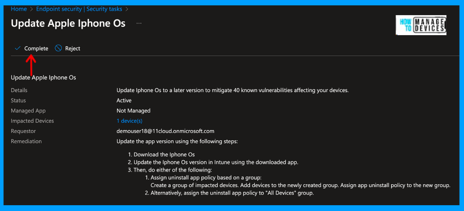 Remediate Vulnerabilities identified by Microsoft Defender for Endpoint Using Intune Fig: 15