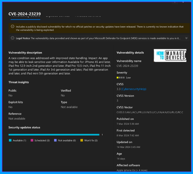 Remediate Vulnerabilities identified by Microsoft Defender for Endpoint Using Intune Fig: 8