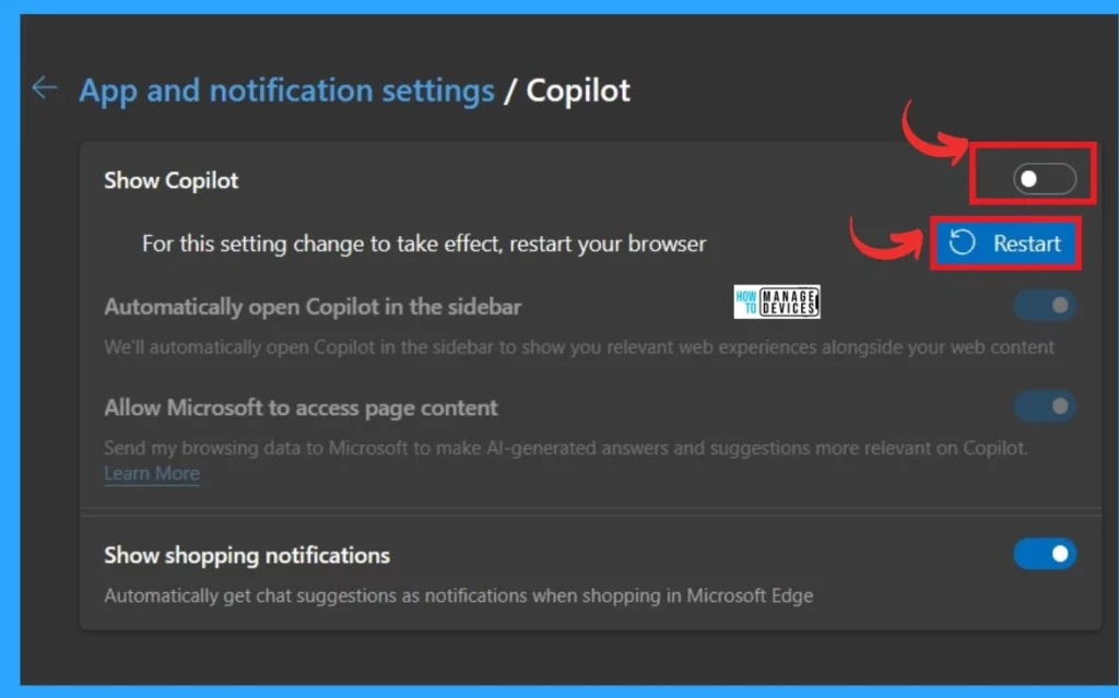Add or Remove Copilot Toolbar Icon in Microsoft Edge - Fig .3