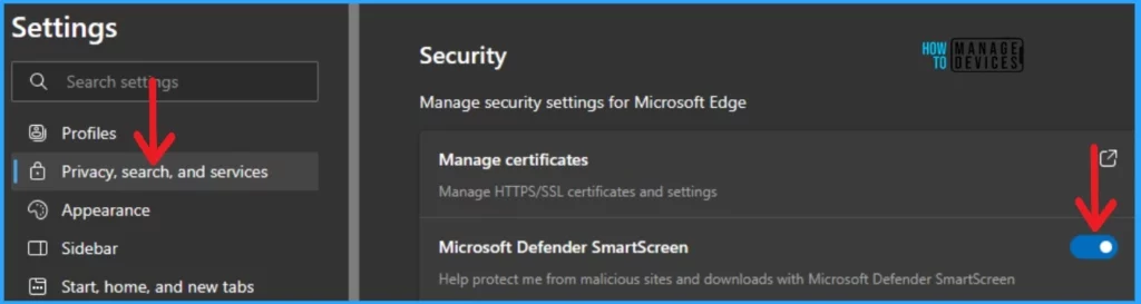 Turn On or Off Microsoft Defender SmartScreen for Microsoft Edge in Windows 11 3