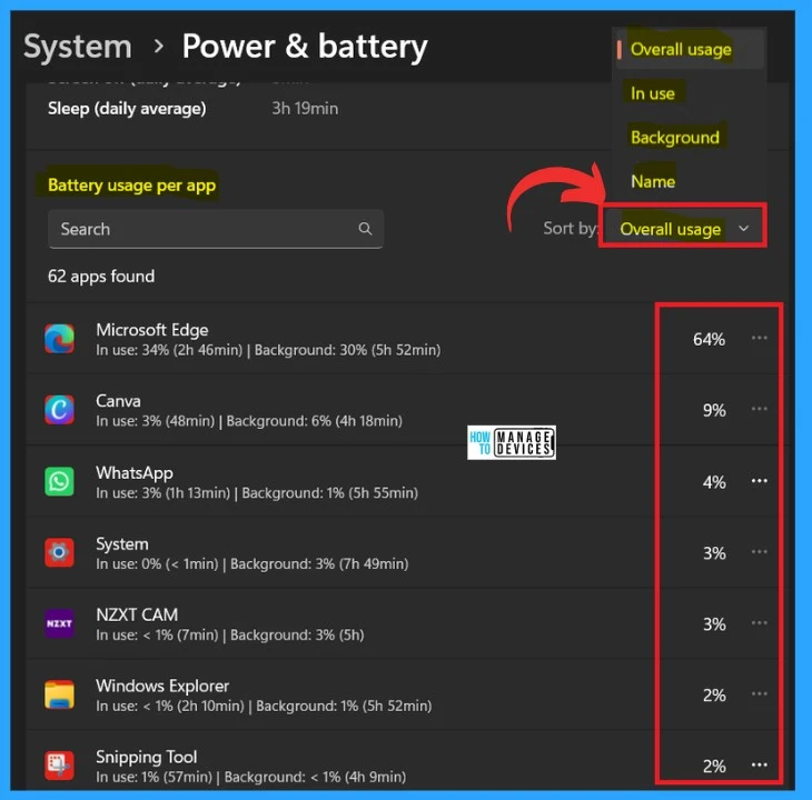 Monitor Battery Usage by Apps in Windows 11- Fig.4