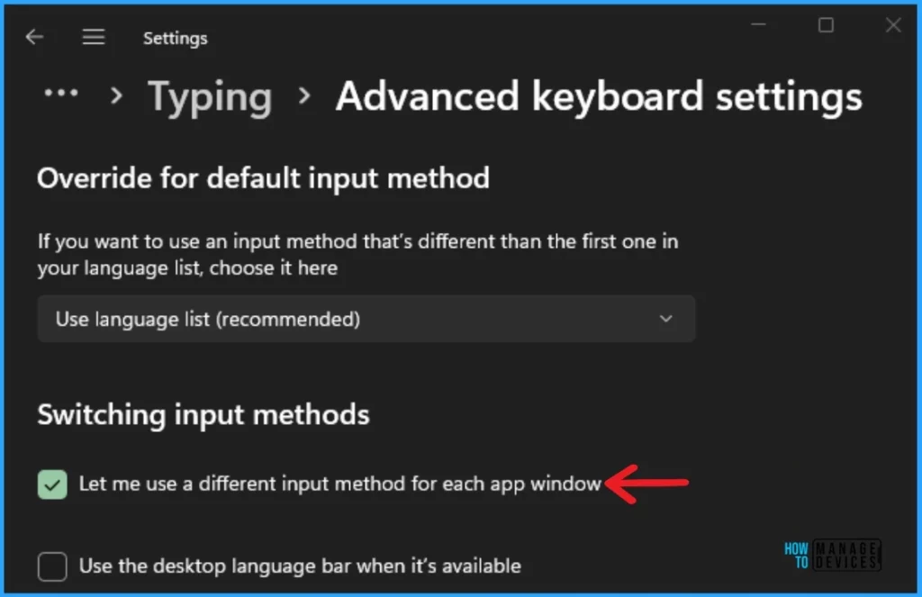 Ways to Enable Different Keyboard Layout for Each App Window in Windows 11 - Fig.3