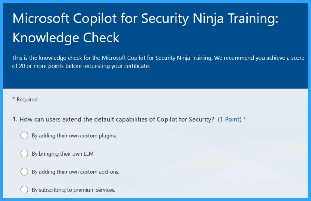 Get Free Certification from Microsoft on Copilot for Security- Fig.2 Creds to MS