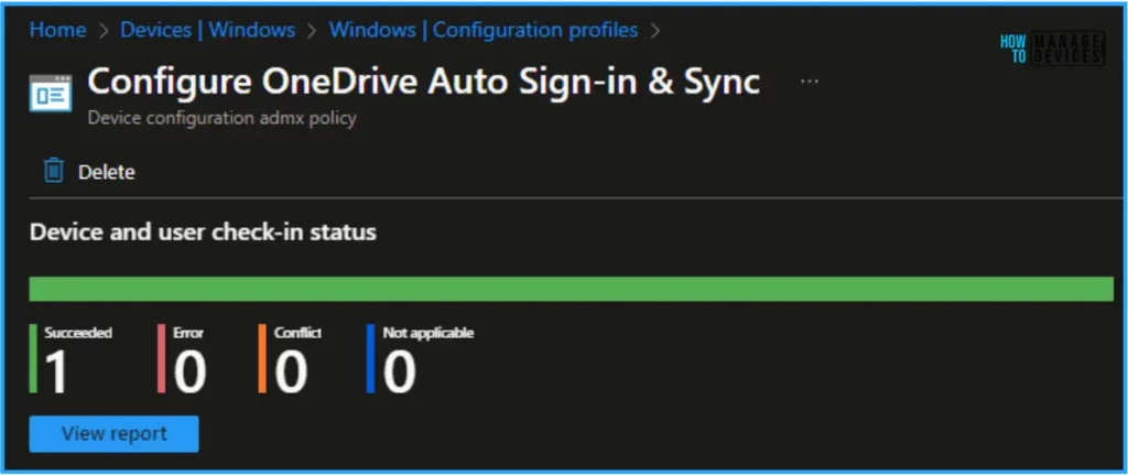 Best Guide to Configure OneDrive Auto Sign-in & Sync with Intune. Fig. 11