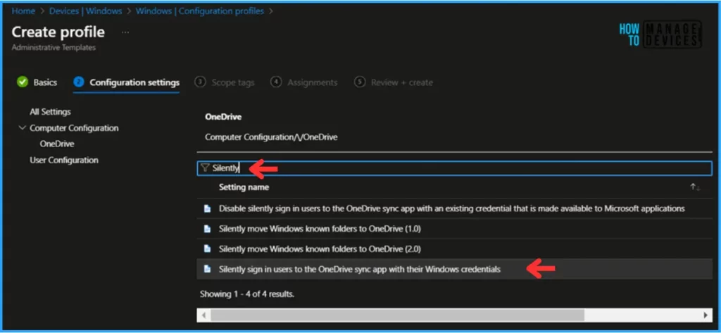 Best Guide to Configure OneDrive Auto Sign-in & Sync with Intune. Fig. 6