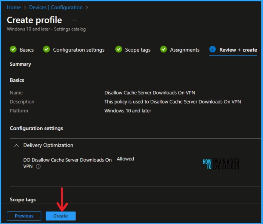 Disallow Cache Server Downloads On VPN in the Windows Settings Catalog - Fig.9