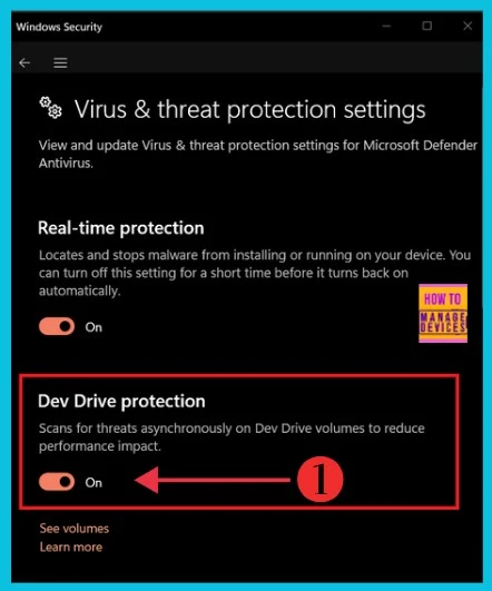 Enable Disable Performance Mode for Dev Drive Protection in Windows 11 - Fig.4