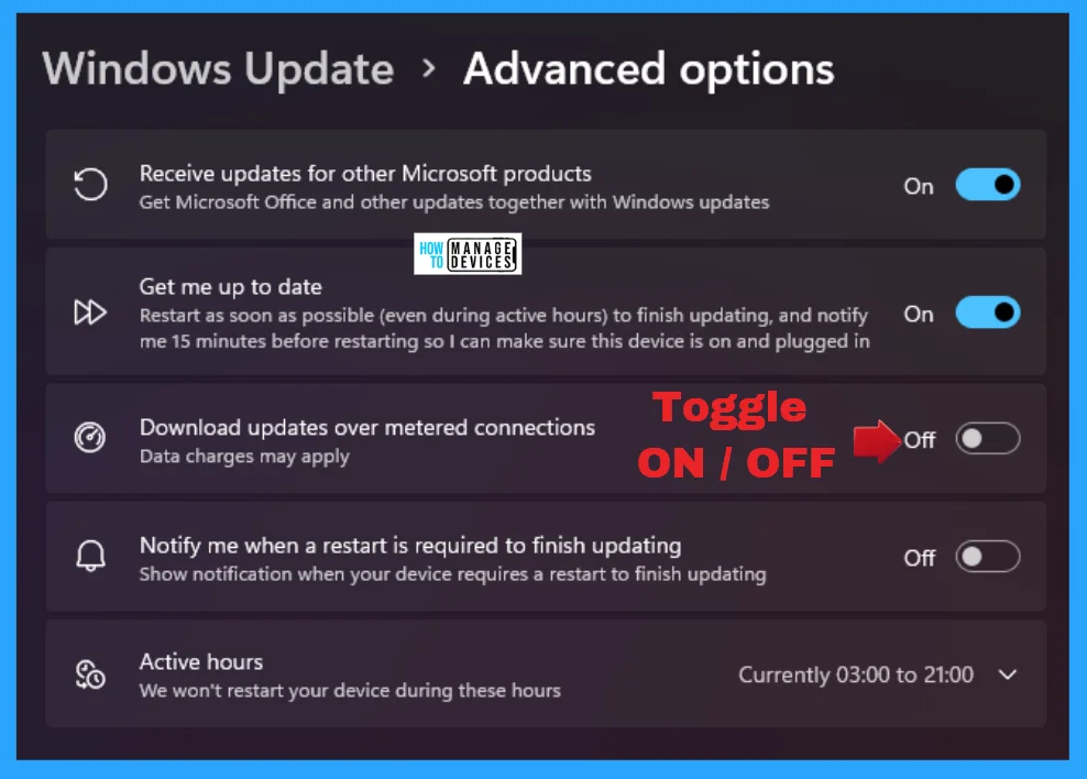 How to Allow Disallow Download Updates over Metered Connections in Windows 11 - Fig. 3