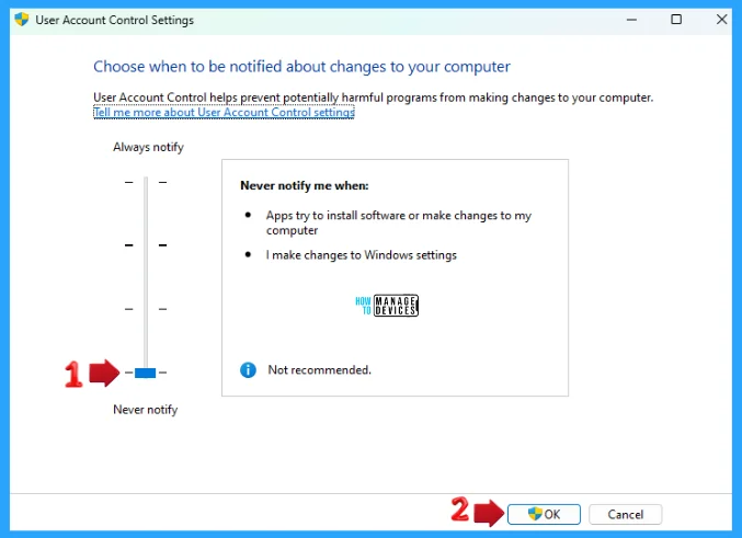 can't change user account control settings windows 11