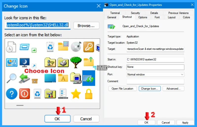 How to Create Different Shortcuts to Check for Windows Updates in Windows 11 - Fig. 11