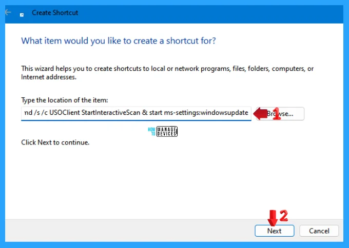 How to Create Different Shortcuts to Check for Windows Updates in Windows 11 - Fig. 4