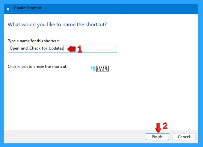 How to Create Different Shortcuts to Check for Windows Updates in Windows 11 - Fig. 5