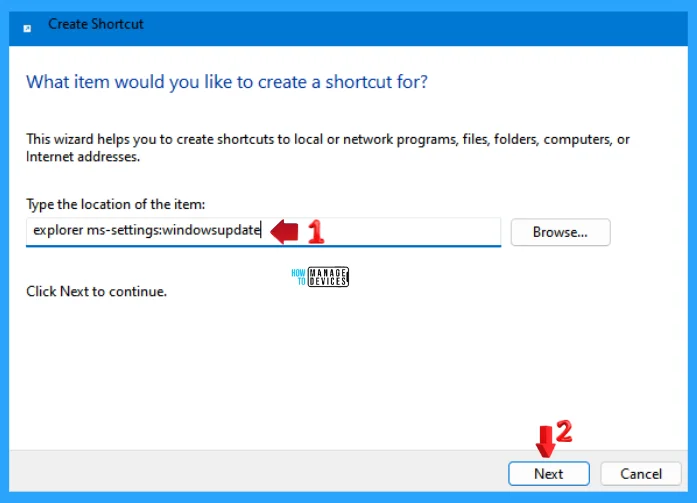 How to Create Different Shortcuts to Check for Windows Updates in Windows 11 - Fig. 6
