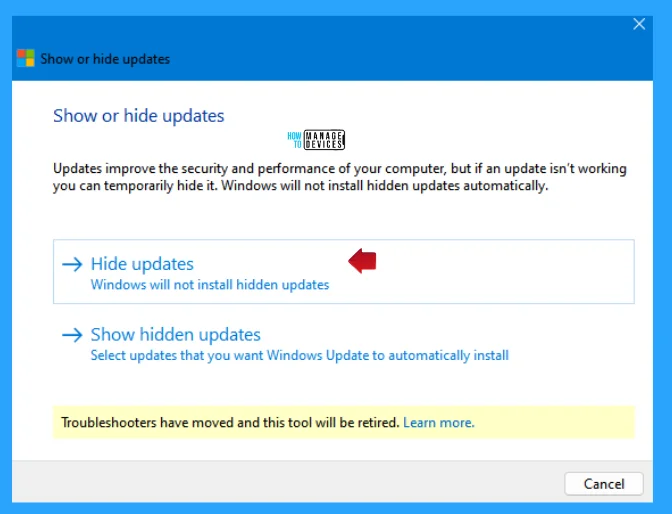 How to Show Hide Updates in Windows 11 - Fig. 5