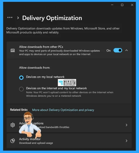 Process to View Delivery Optimization Activity Monitor in Windows 11 - Fig. 4