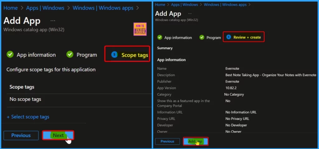 Install Evernote with Intune Enterprise App Catalog App - Fig.8