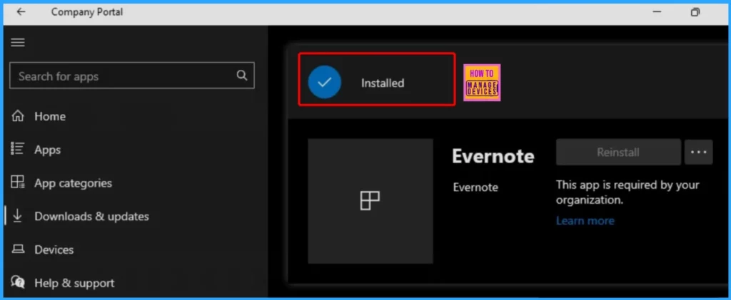 Install Evernote with Intune Enterprise App Catalog App - Fig.12