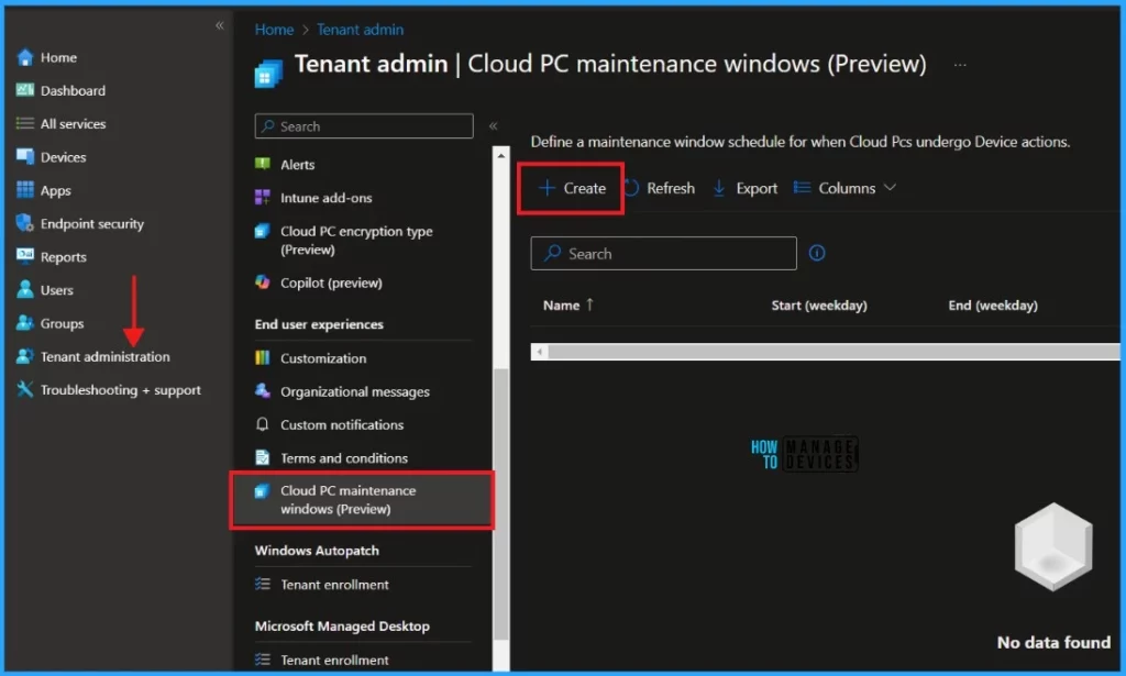 How to Create Cloud PC Maintenance Windows using Microsoft Intune 1