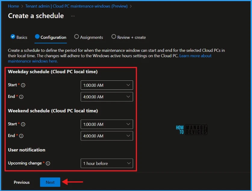 How to Create Cloud PC Maintenance Windows using Microsoft Intune 3