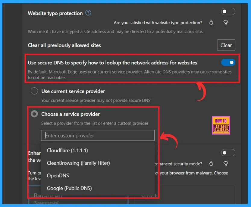 Enable Disable Secure DNS over HTTPS in Microsoft Edge- Fig.3