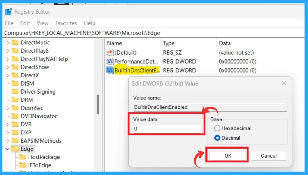 Enable Disable Secure DNS over HTTPS in Microsoft Edge - Fig .7