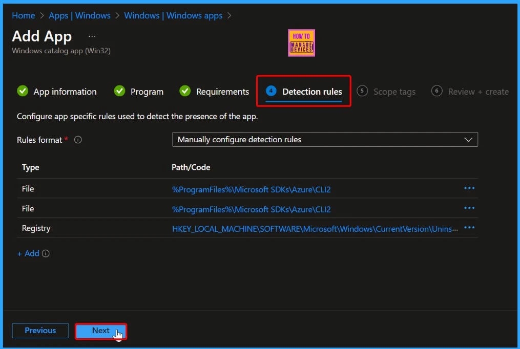 Microsoft Azure CLI Deployment using Intune Enterprise App Catalog App - Fig.8