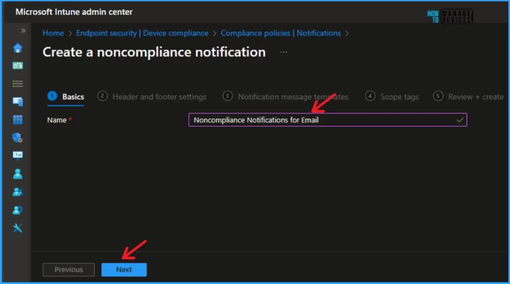 Microsoft Introduce HTML Formatting in Noncompliance Email Notifications in Intune - Fig.3