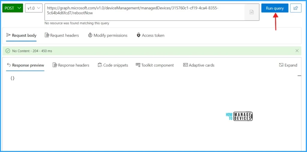 Best Guide to Restart Intune Devices Remotely using Microsoft Graph API and PowerShell Fig. 5