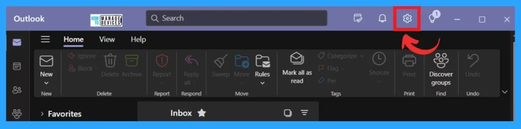 Enable Disable Conversation View in Outlook for Windows 11- Fig.1