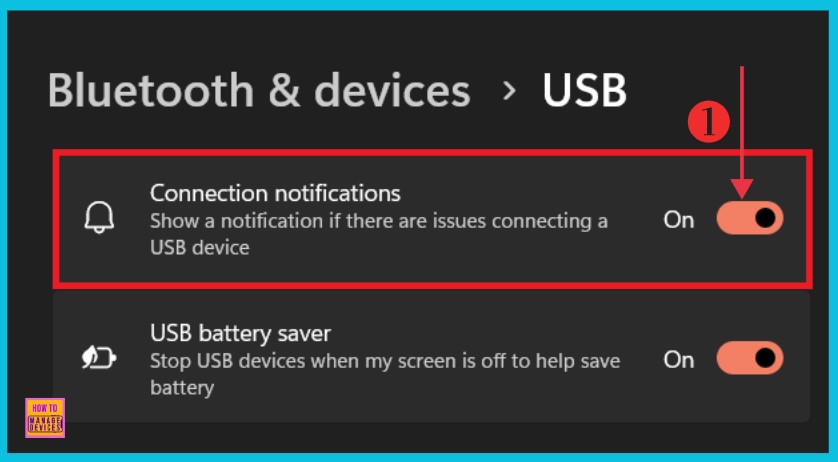 Turn On or Off USB Connection Notifications in Windows 11 - Fig. 3