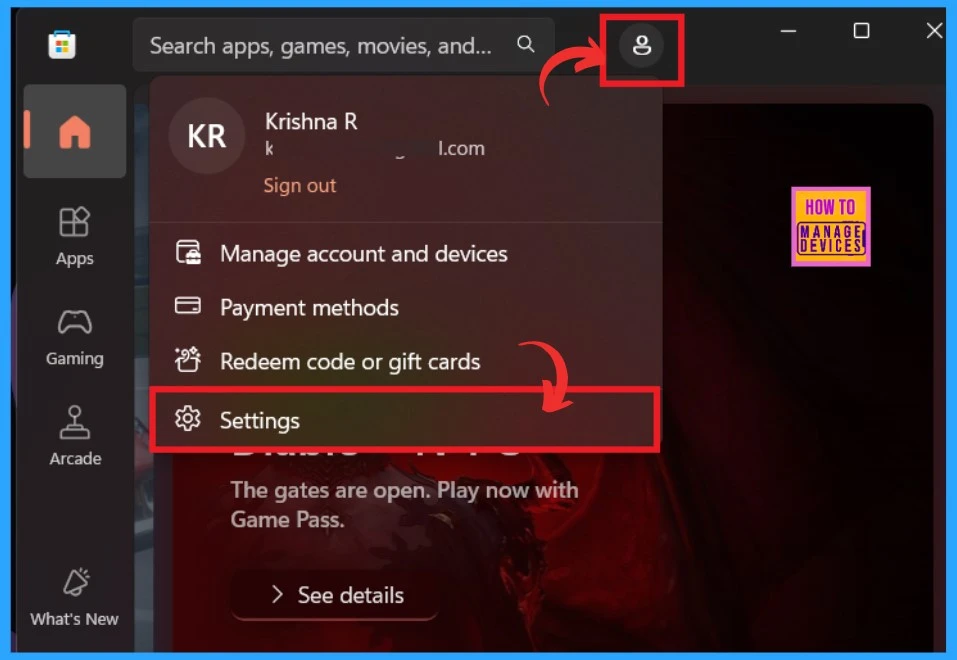Turn on Automatic Store App Updates in Windows 11- Fig.1