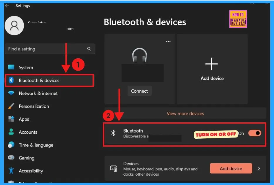 How to Enable or Disable Bluetooth in Windows 11 -Fig.3