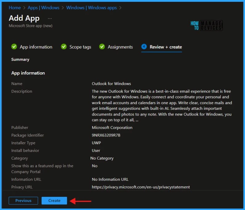 Install New Outlook for Windows with Microsoft Store App from Intune 7