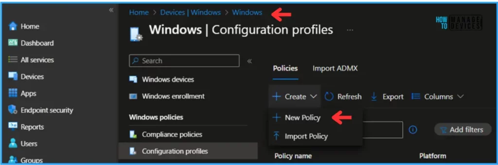 Best Guide to remove access to use all Windows Update features with Intune. Fig. 2