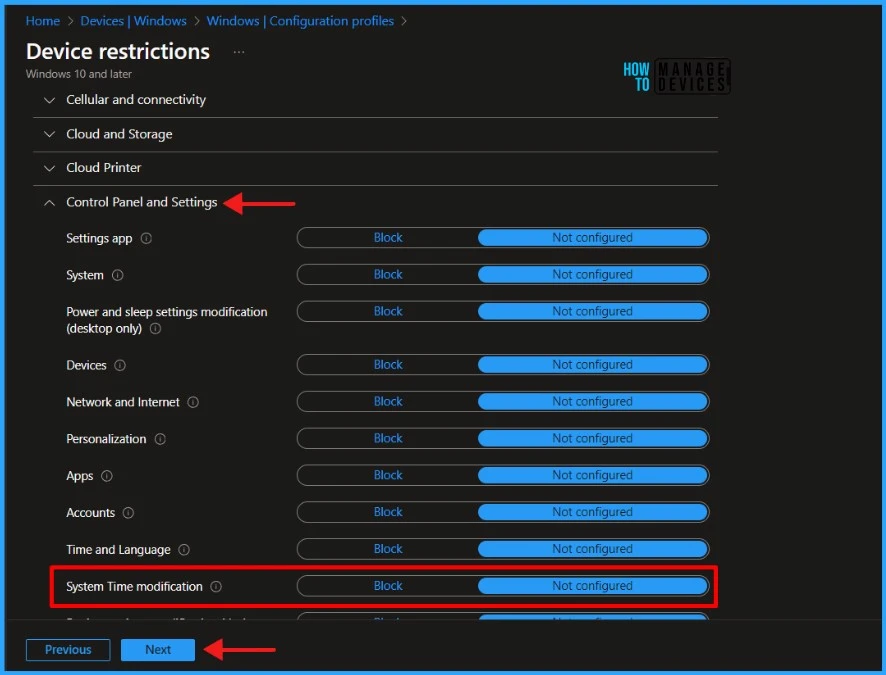 Prevent Users to Change Date and Time on Windows using Intune Policy Fig. 5