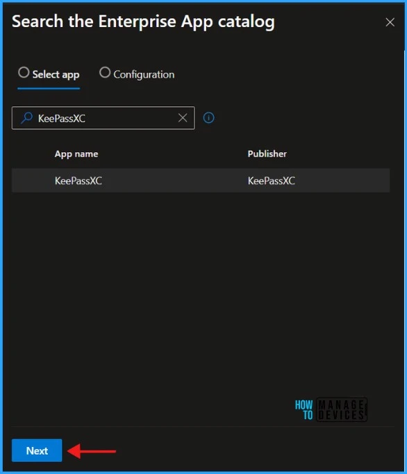 Install KeePassXC with Intune Enterprise App Catalog App: Step-by-Step Guide. Fig.05