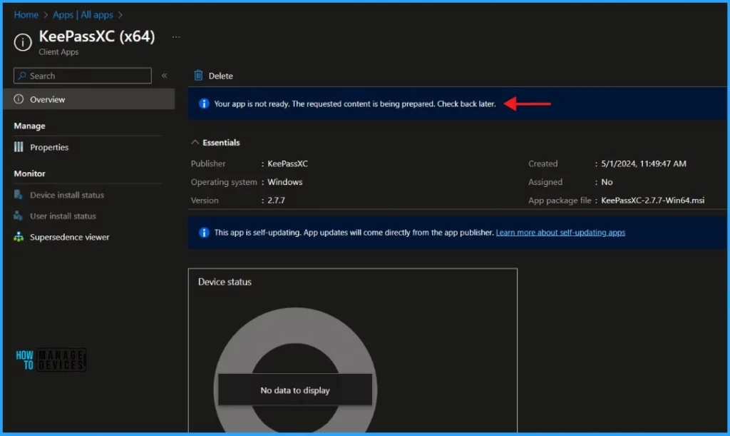 Install KeePassXC with Intune Enterprise App Catalog App: Step-by-Step Guide. Fig.11