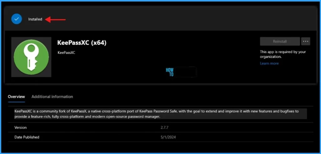 Install KeePassXC with Intune Enterprise App Catalog App: Step-by-Step Guide. Fig.14