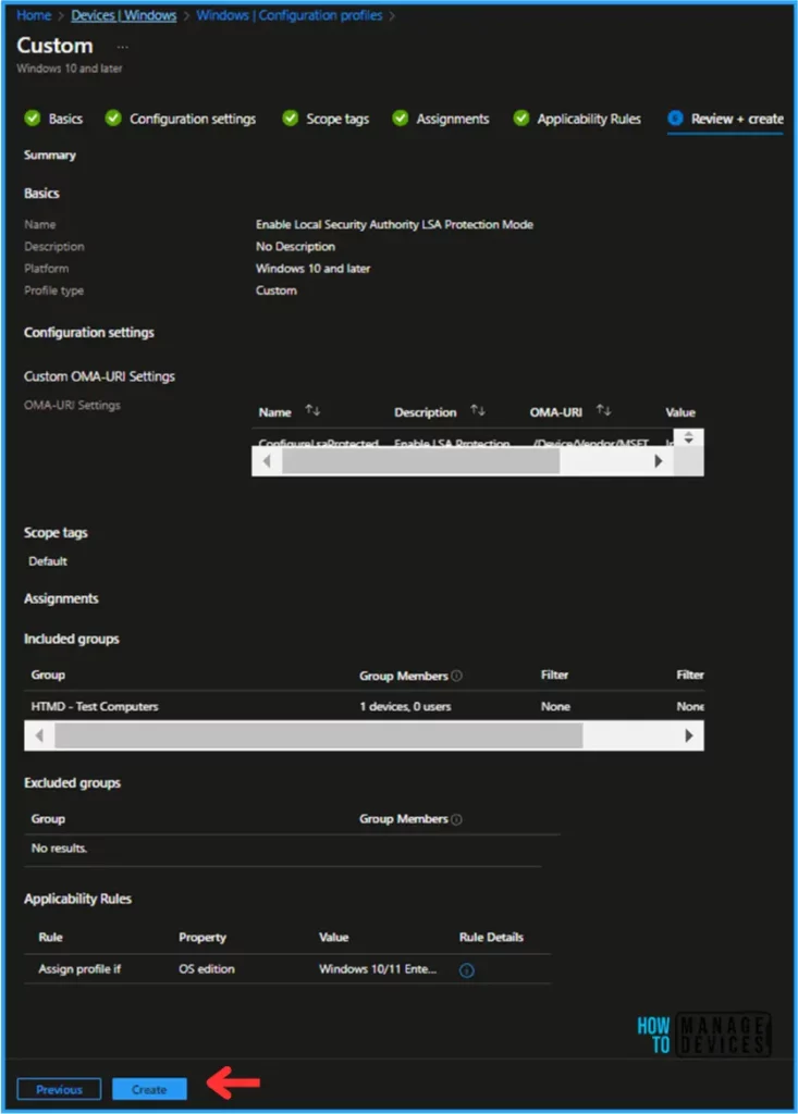 Easier Way to Enable Local Security Authority LSA Protection Mode with Intune. Fig. 10