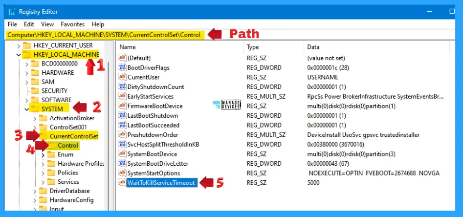 How to Modify the Value of WaitToKillServiceTimeout in Windows 11 - Fig. 4