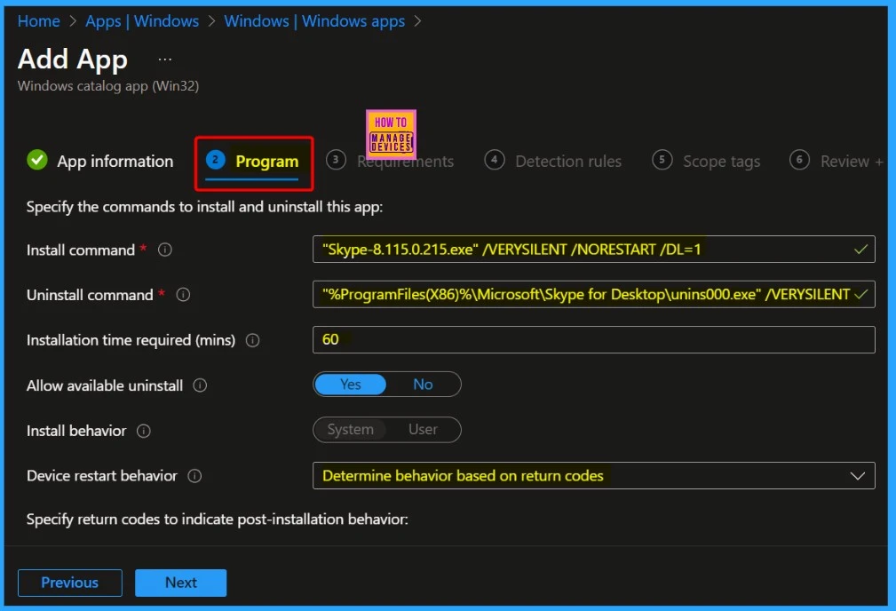 Install Microsoft Skype for Desktop with Intune Enterprise App Catalog App - Fig.6