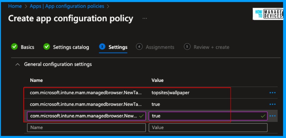 Manage Microsoft Edge Browser on Android devices using Intune Fig: 4