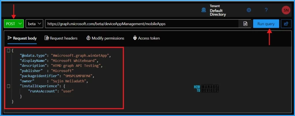 Add Microsoft Store Apps to Intune using Microsoft Graph API Fig. 3