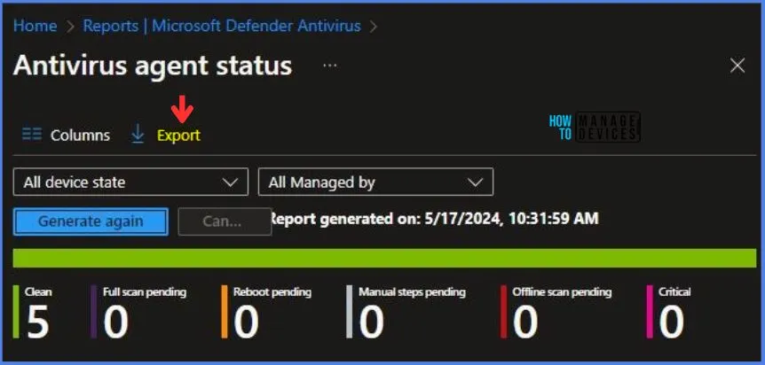 Monitoring Defender Updates Using Intune Portal Fig.9