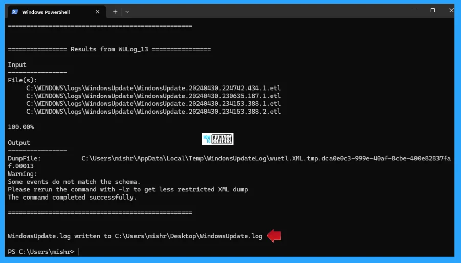Procedure to Read Windows Update Logs in Windows 11 - Fig. 4