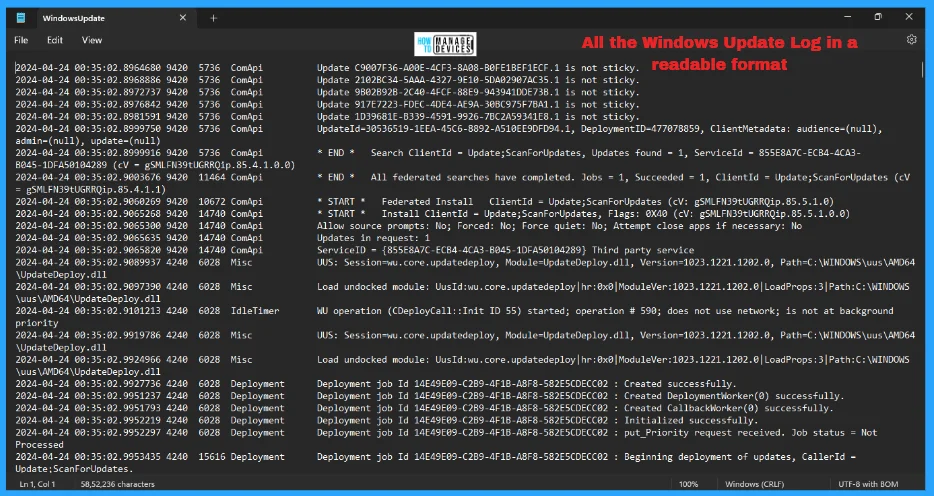Procedure to Read Windows Update Logs in Windows 11 - Fig. 5