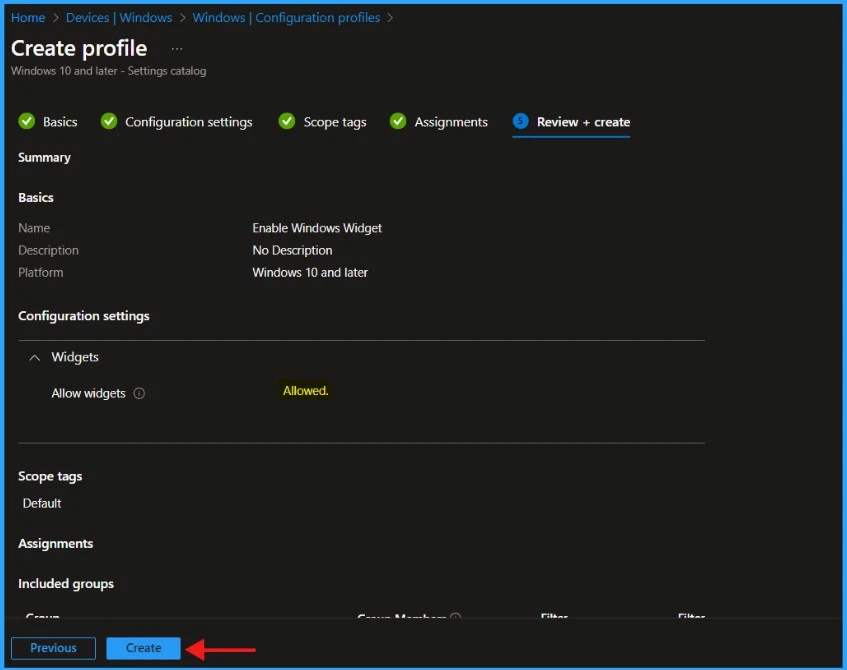 Step-by-Step Guide to Enable Widgets on Windows Machines with Intune Policy 1