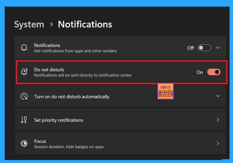 Turn On or Off Do Not Disturb for Notifications in Windows 11 - Fig.6
